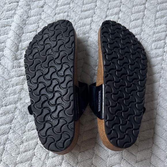 Birkenstock Gizeh Thong Black Glossy Sandals Size 39 - Picture 10 of 11